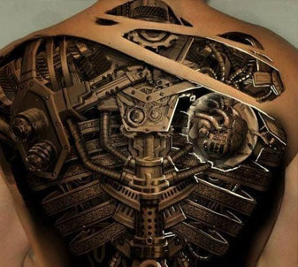 Татуировки в стиле биомеханика