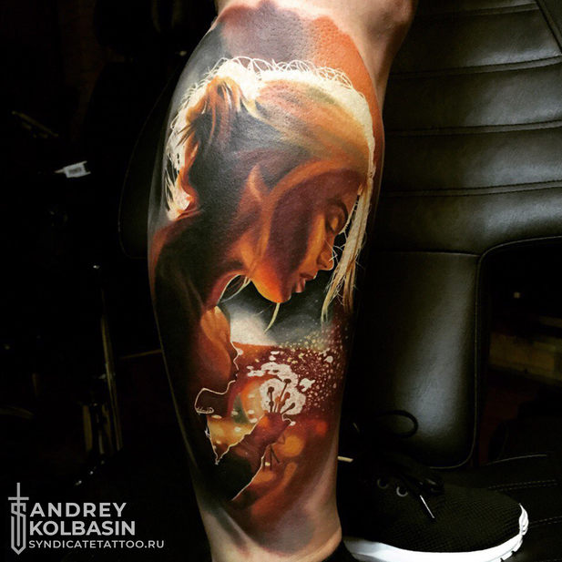 тату в стиле realism, colortattoo, мастер Андрей Колбасин