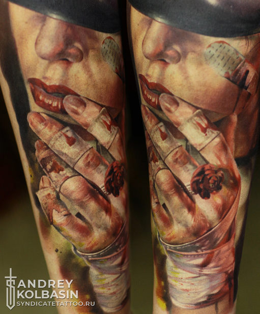 тату в стиле realism, colortattoo, мастер Андрей Колбасин