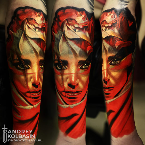 тату в стиле colortattoo, мастер Андрей Колбасин