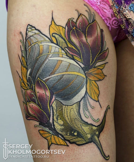 тату в стиле colortattoo, neotraditional, мастер Сергей Холмогорцев