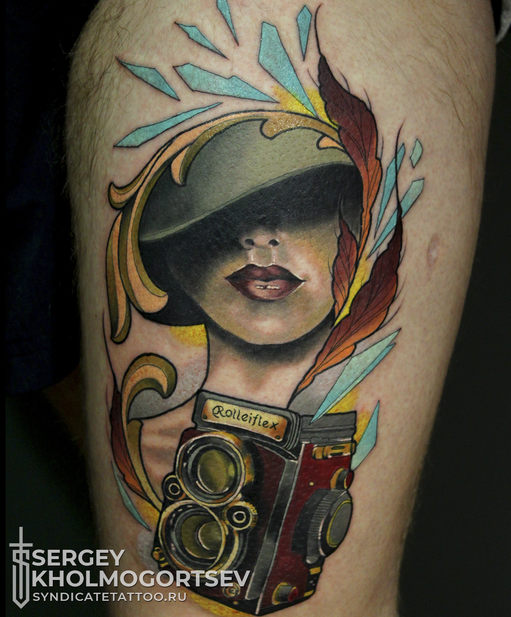 тату в стиле colortattoo, neotraditional, мастер Сергей Холмогорцев