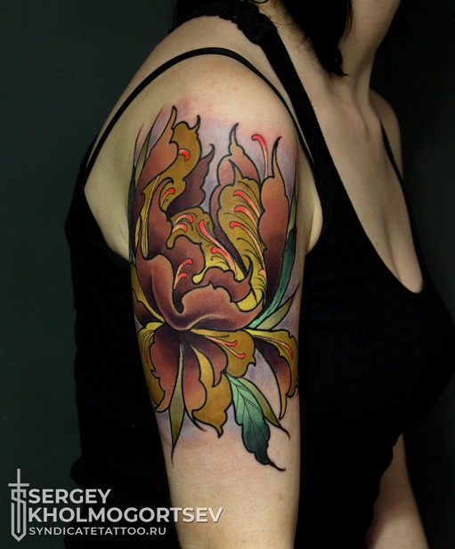 тату в стиле colortattoo, neotraditional, мастер Сергей Холмогорцев