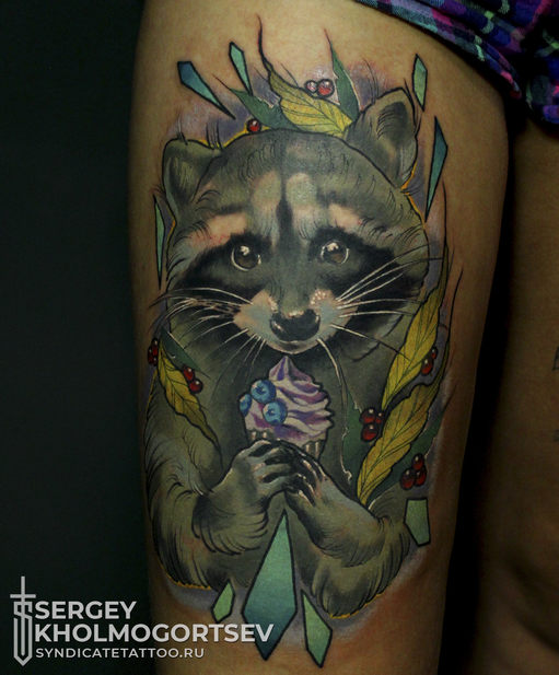 тату в стиле colortattoo, neotraditional, мастер Сергей Холмогорцев